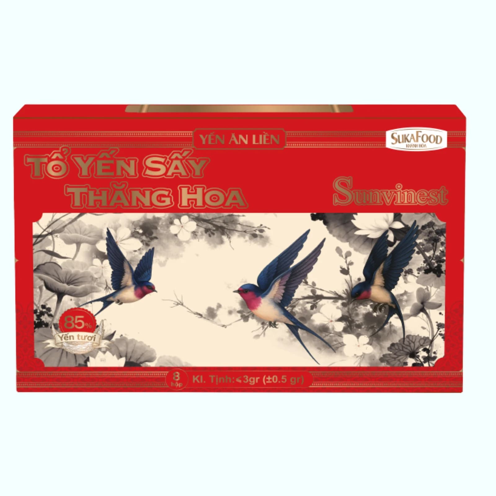 Set yến sấy thăng hoa · 8 hộp kèm bình giữ nhiệt