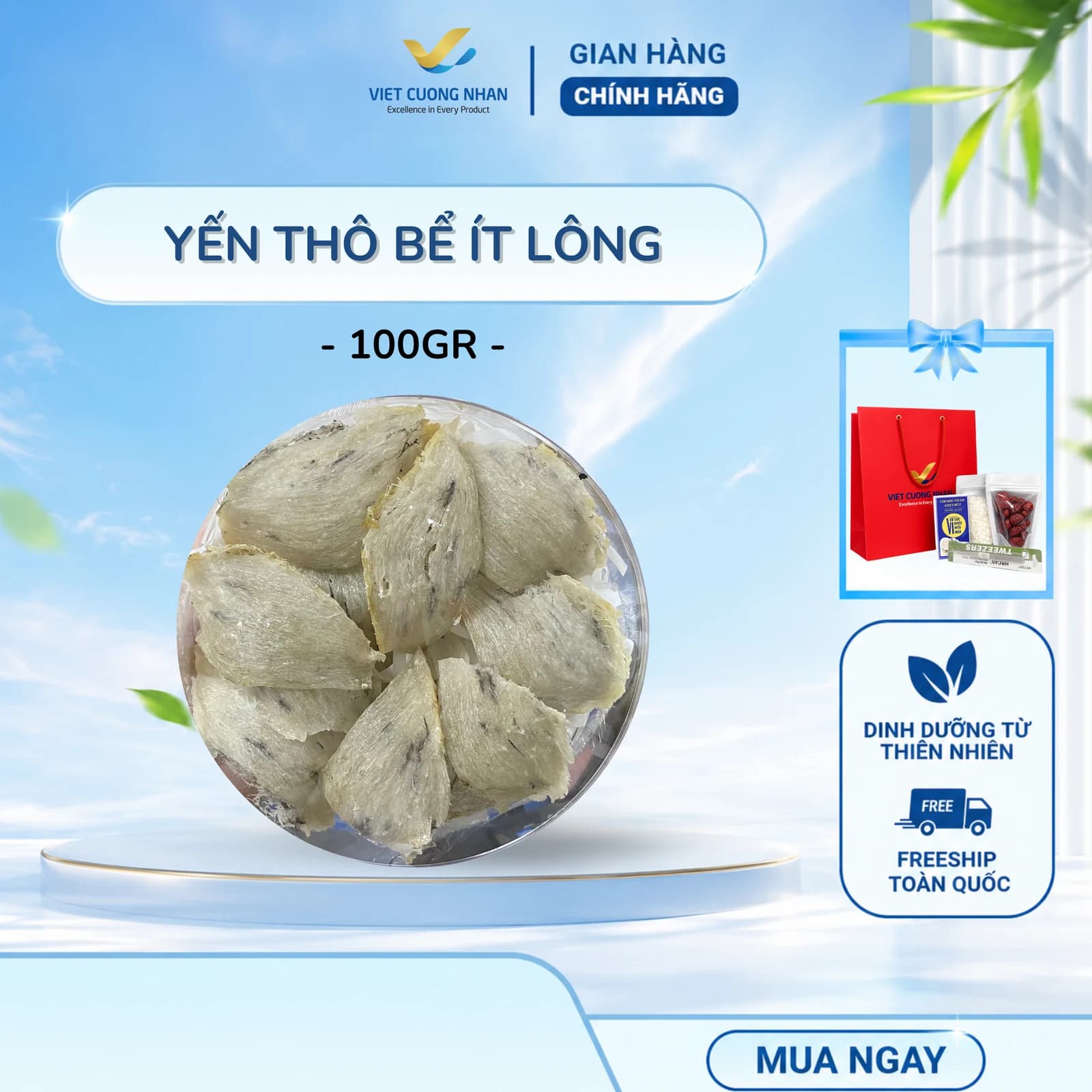 YẾN THÔ BỂ ÍT LÔNG- HỘP 100GR