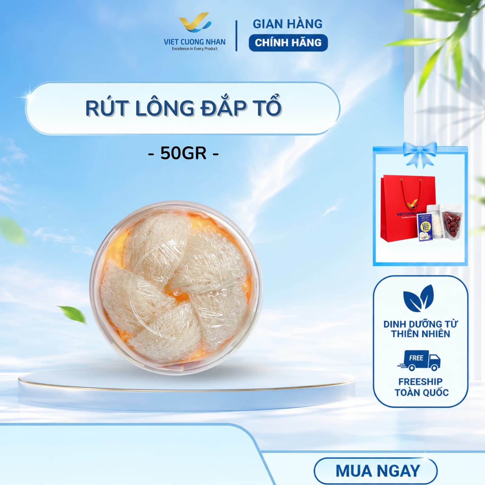 RÚT LÔNG ĐẮP TỔ L1- HỘP 50GR