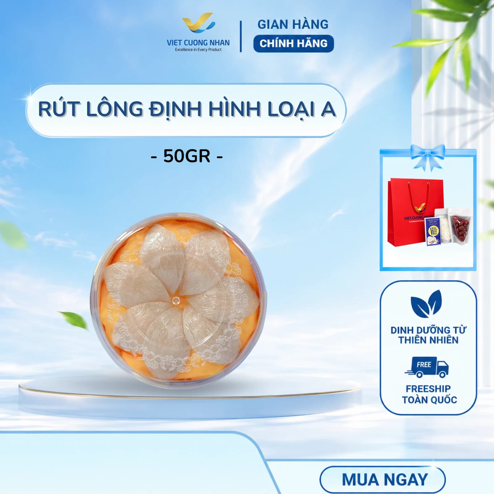 Yến rút lông định hình L1 · Hộp 50g
