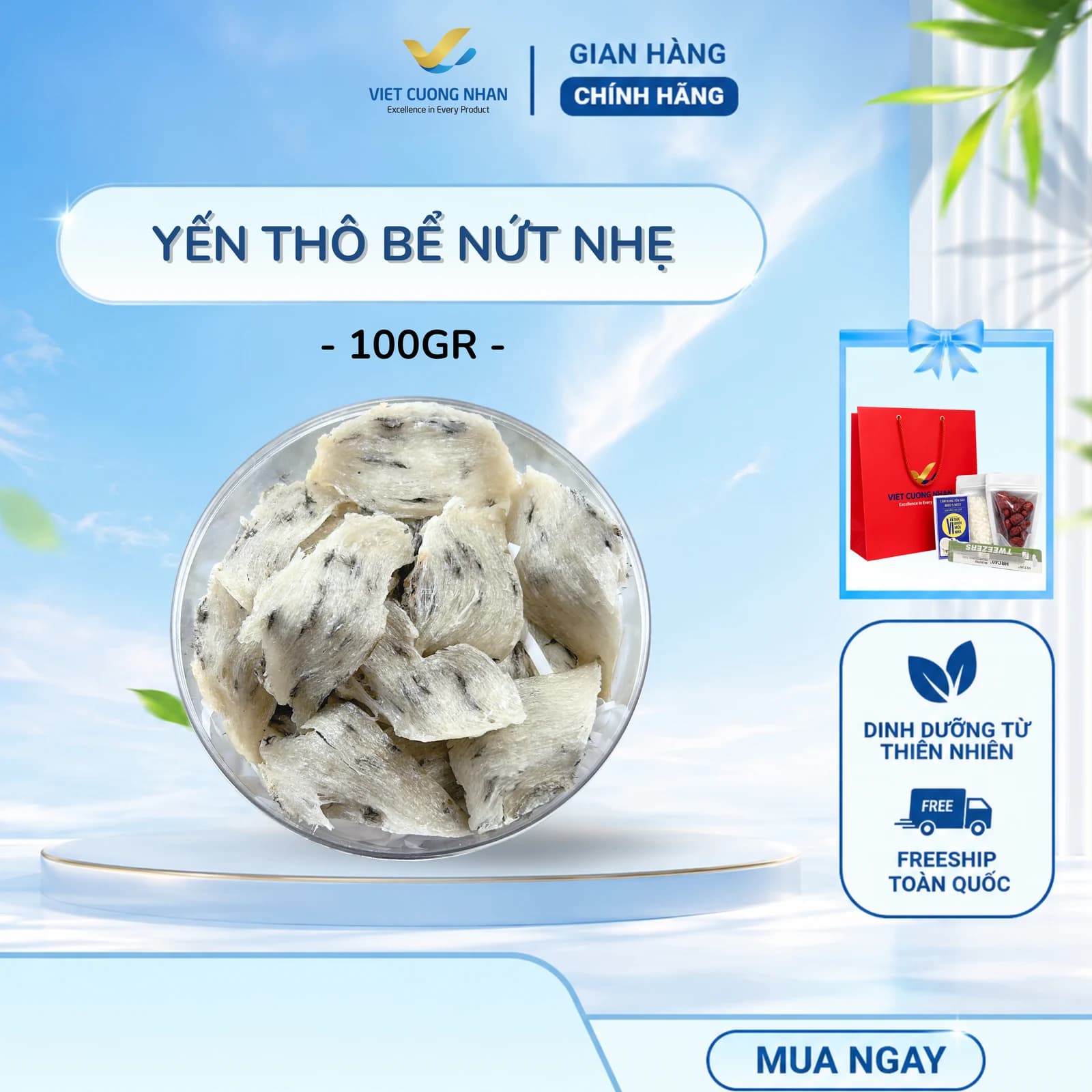 YẾN THÔ BỂ NỨT NHẸ- HỘP 100GR