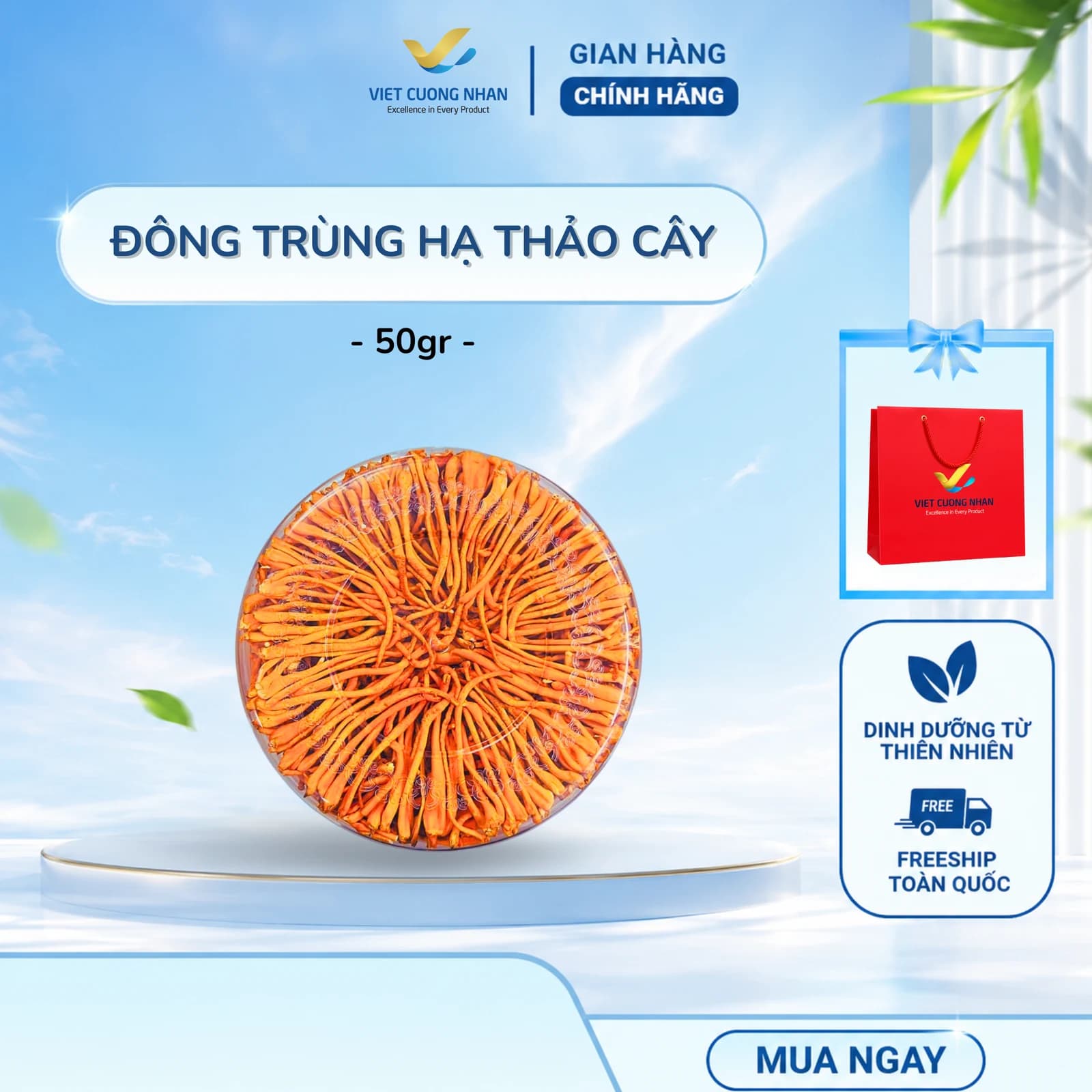 Đông trùng hạ thảo nguyên cây · Hộp 50g