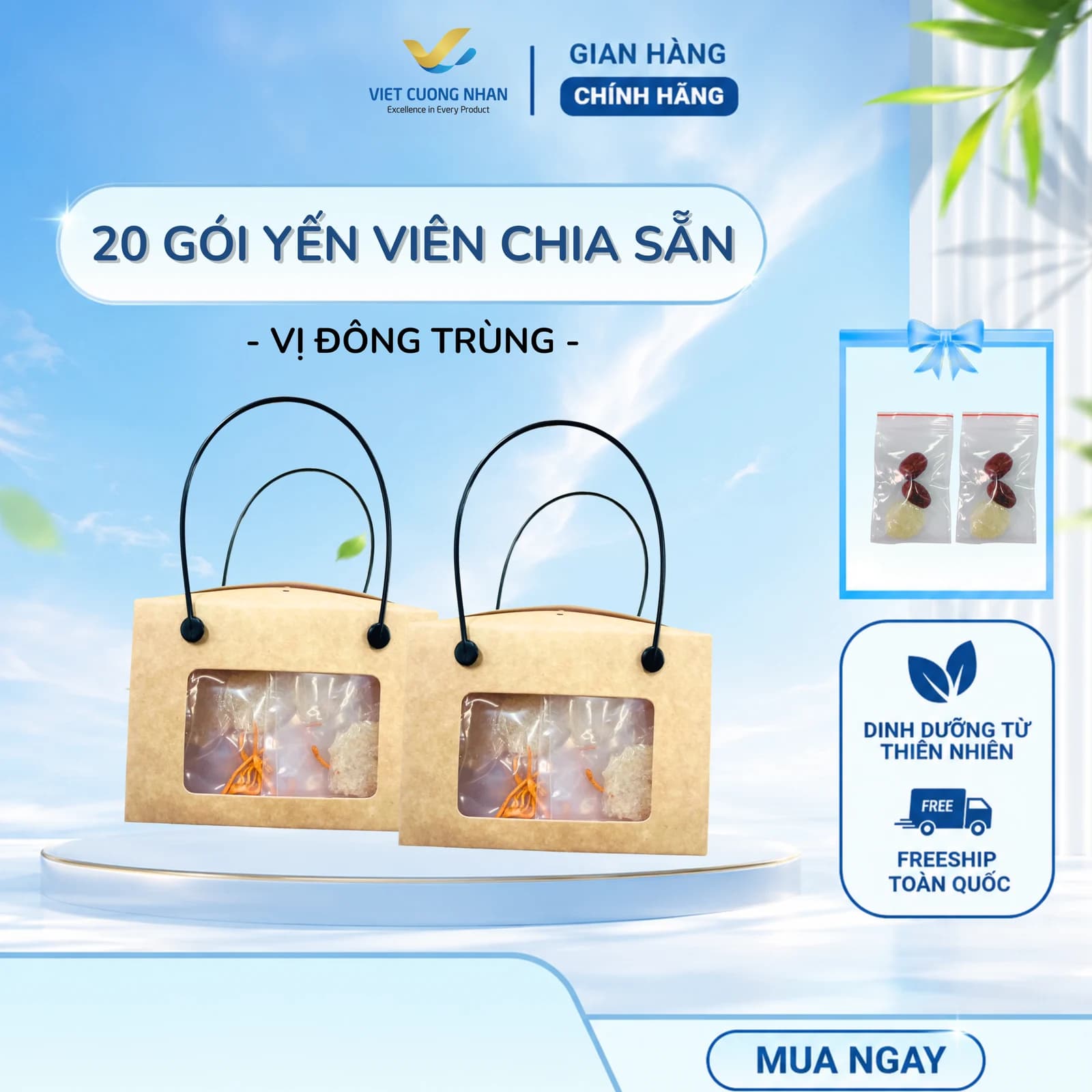 20 GÓI YẾN VIÊN BABY MIX ĐÔNG TRÙNG