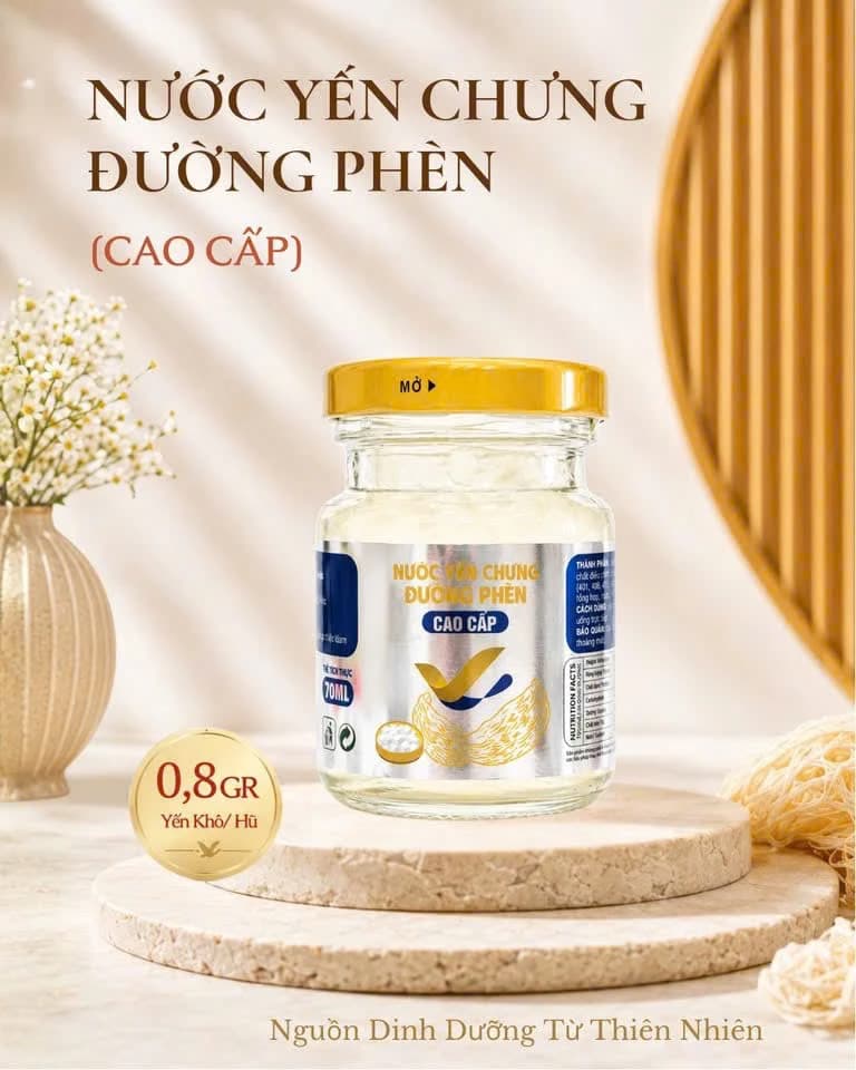 Nước yến chưng 0,8g tổ yến khô · Hũ 70ml