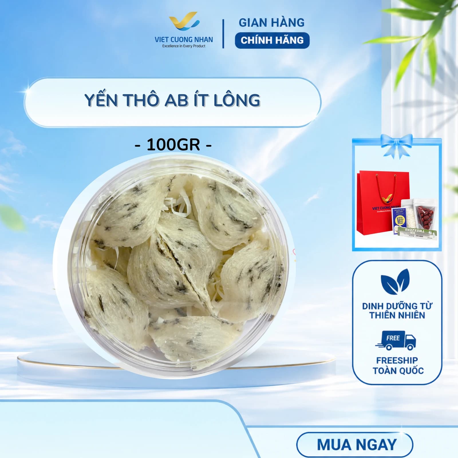 YẾN THÔ AB ÍT LÔNG- HỘP 100GR