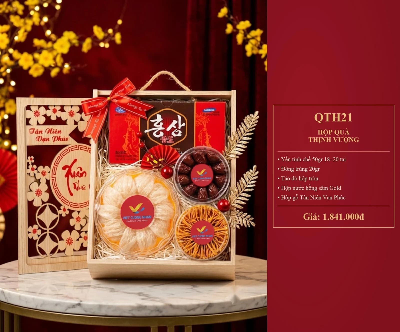 Hộp gỗ Thịnh Vượng
