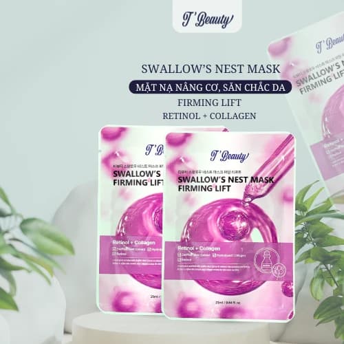 T'BEAUTY Mặt nạ – nâng cơ - HỘP 10 miếng (màu hồng)